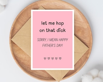 Raunchy Father's Day Card For Husband: Spicy Digital Download