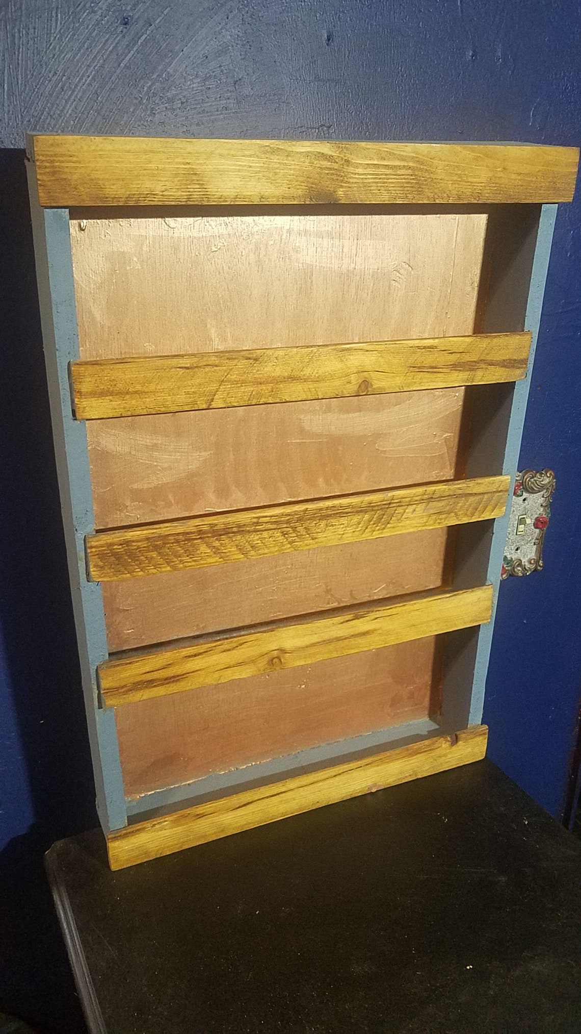 Unidad de estante de madera armario curio vitrina pantalla | Etsy