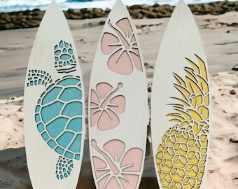 Hawaiian Style Surfboards / Sea Turtle Wall Hanging