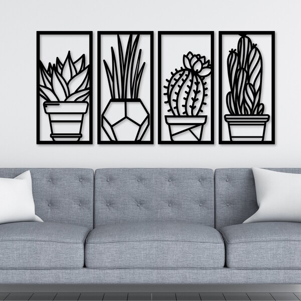 Cactus wall wood art/succulents decor/Scandi theme/housewarming/ home decor/minimalist/weddomg gift/home decorations/wall decorations