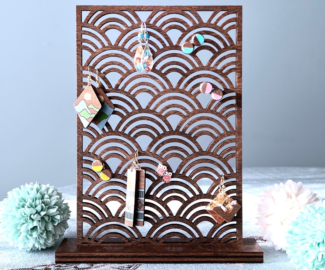 Art Deco Earring Holder Rainbows Jewelry Display Necklace Jewelry