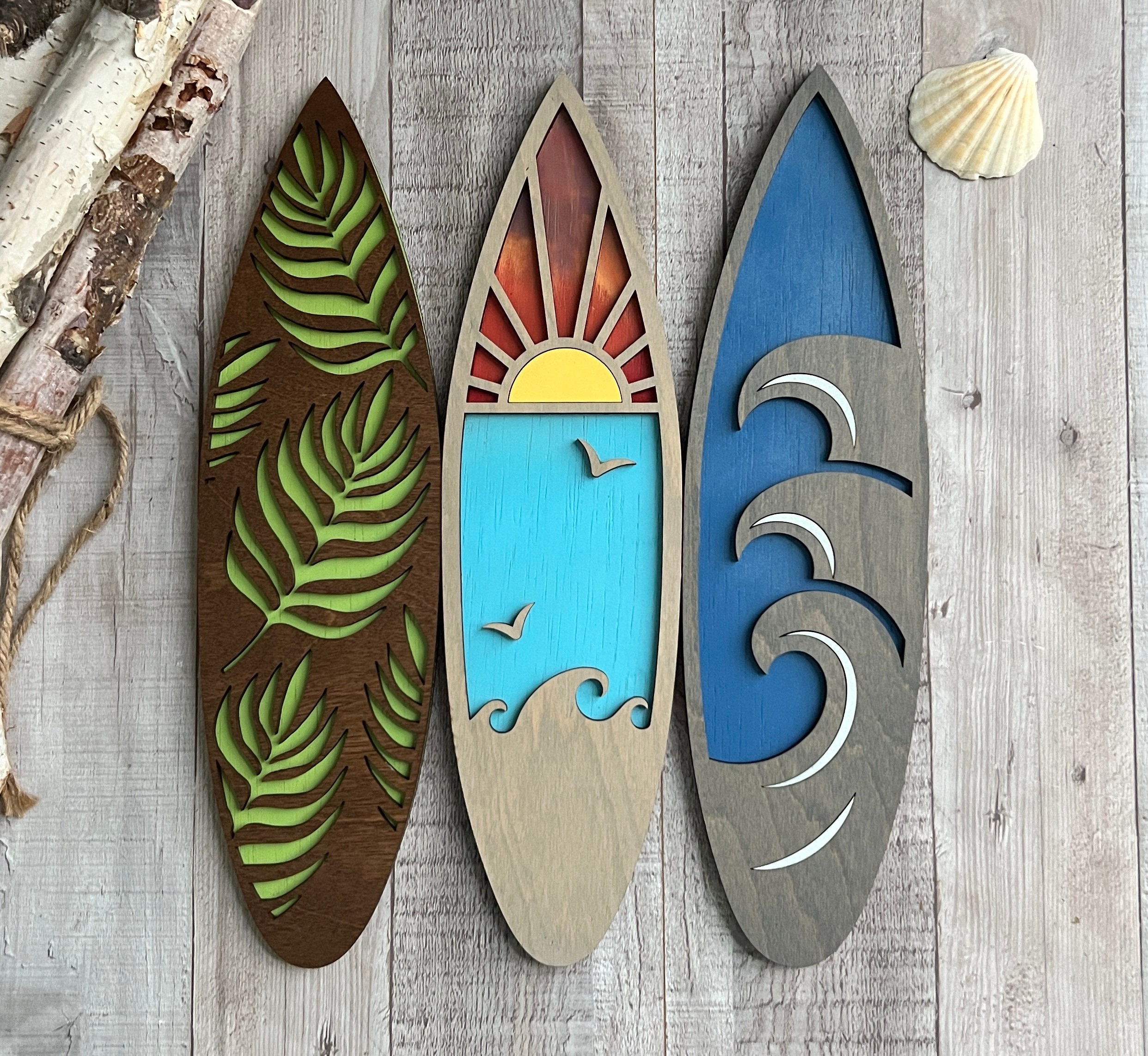 ミニチュアwoodサーフボード その他インテリア雑貨 kona 通販