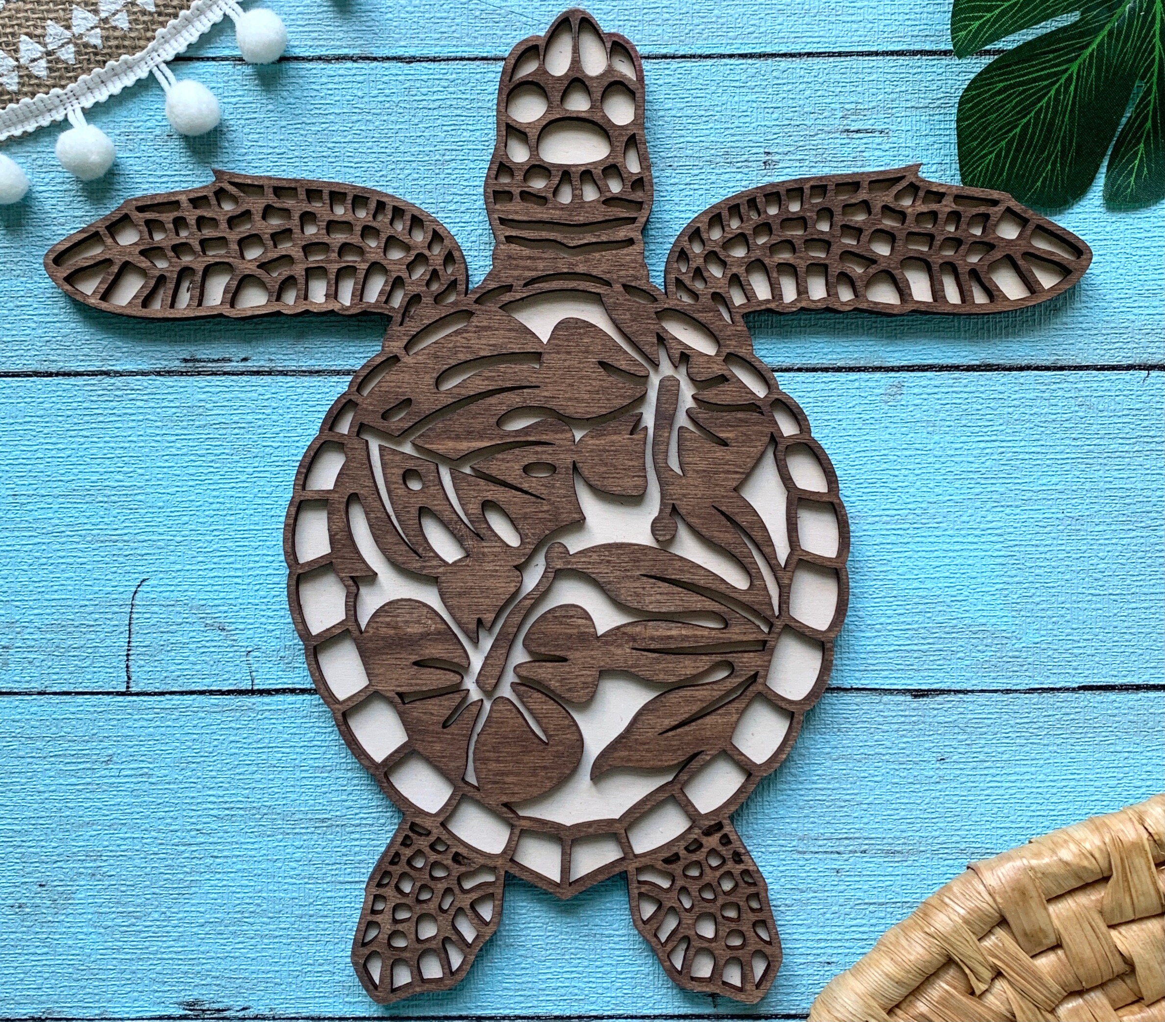 Sunset Wall Art / Sea Turtle Wall Art / Tropical Theme / Beach Etsy