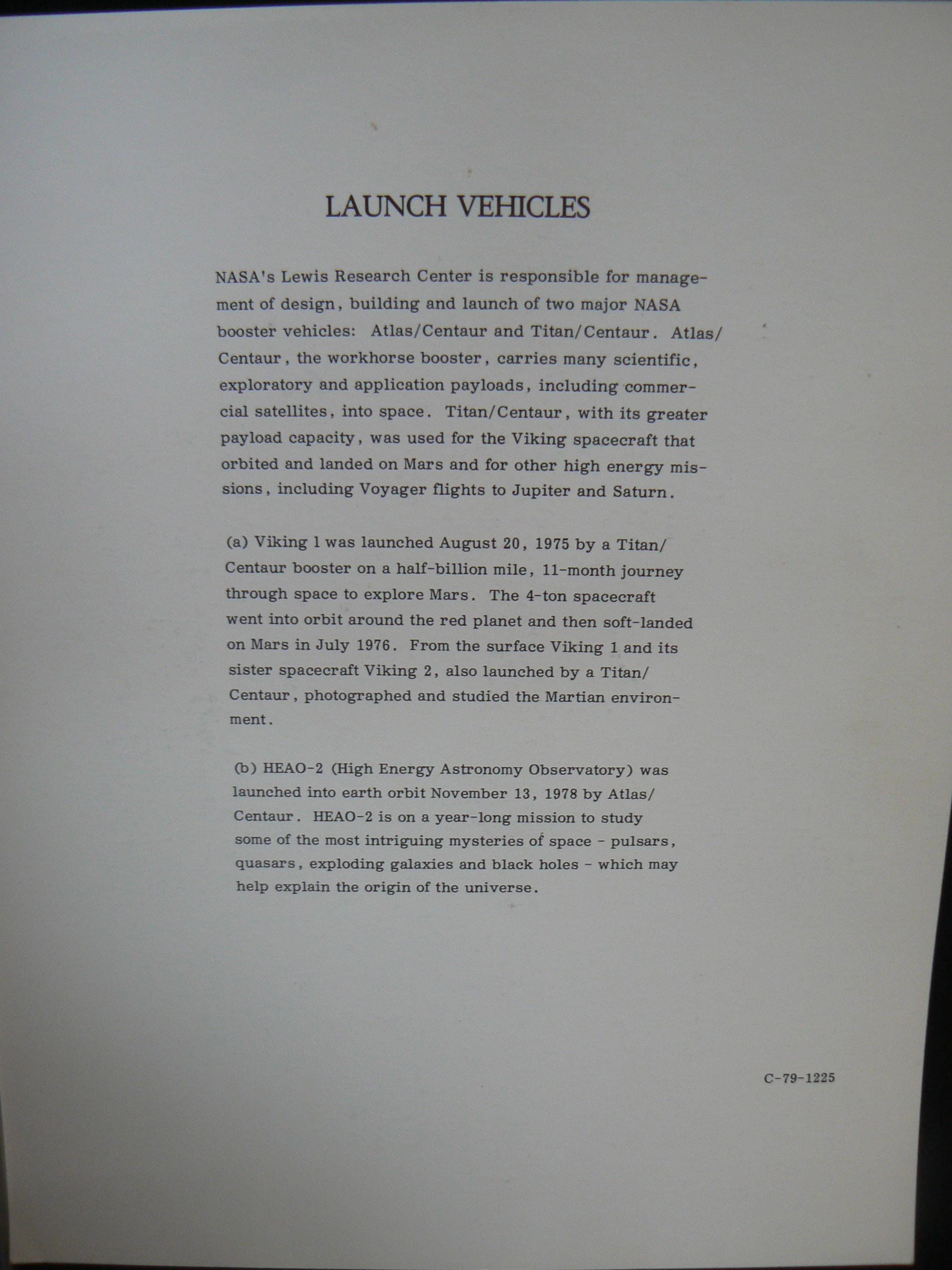 Viking Centaur NASA Color Vintage Photos of Liftoff Titan Centaur/viking 1975 and ...