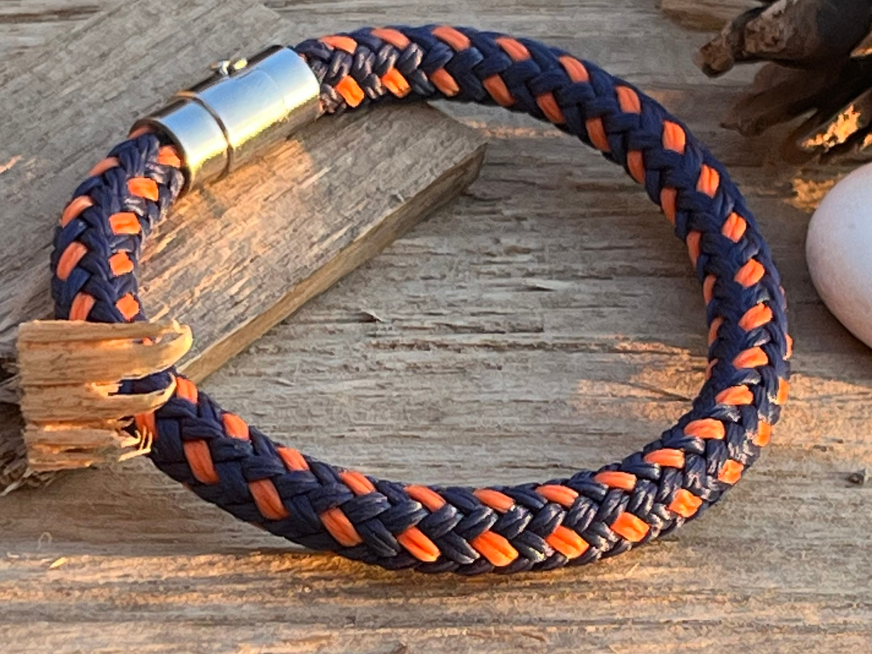 Bracelet Clj Charles Le Jeune Sport paracorde Bleu Marine Synthétique