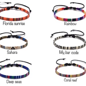 10 designs / Boho Surfer Bracelet, Adjustable waterproof  Multi Coloured Bracelets for Men and Women, beach, holidays, festival Jewellery,