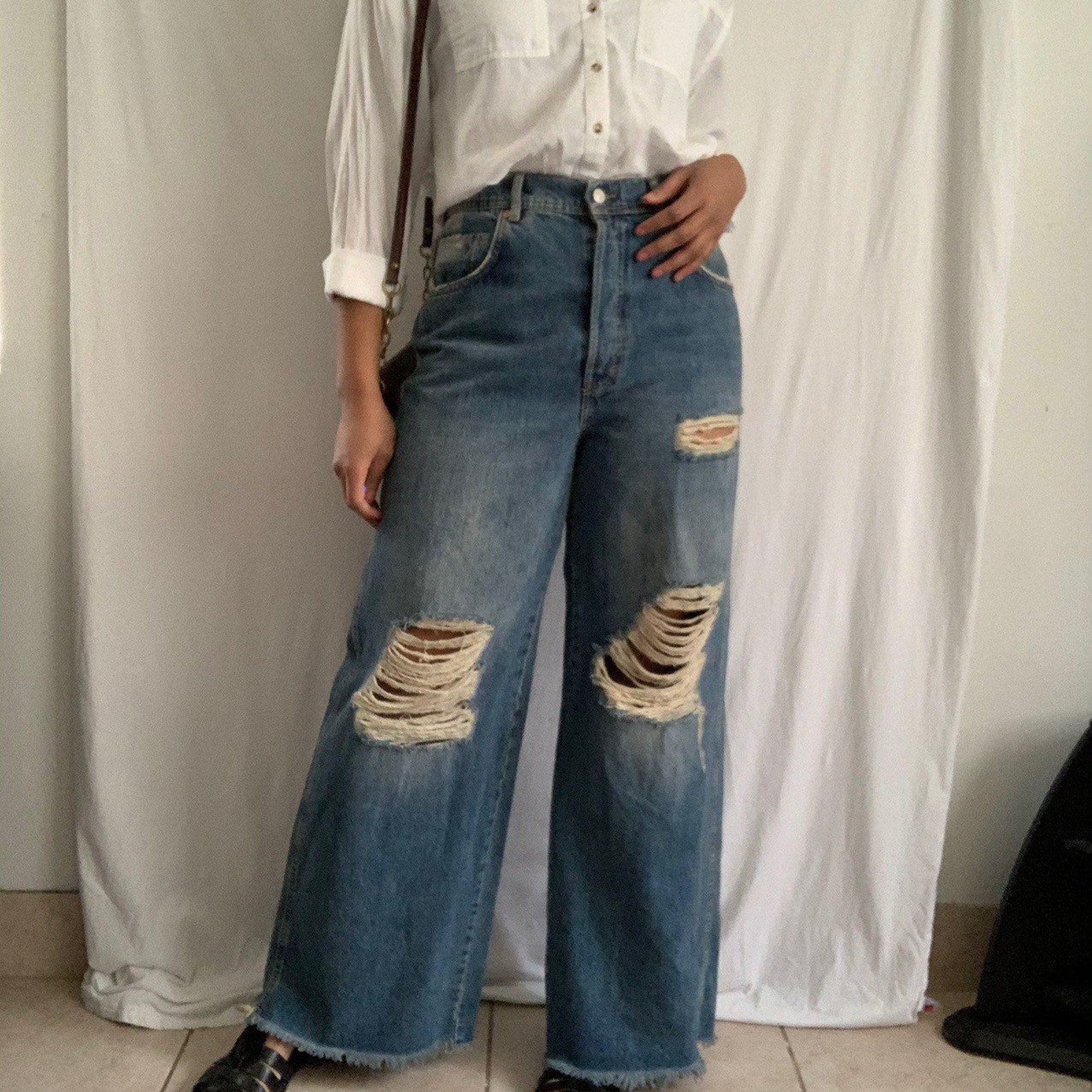 Free People Ollie Extreme Wide Leg Jeans Etsy