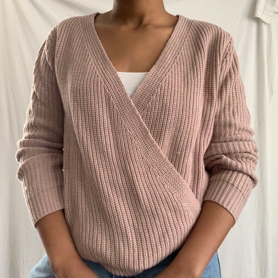 blush wrap sweater