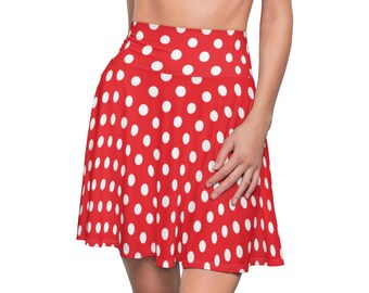 red polka dot running skirt