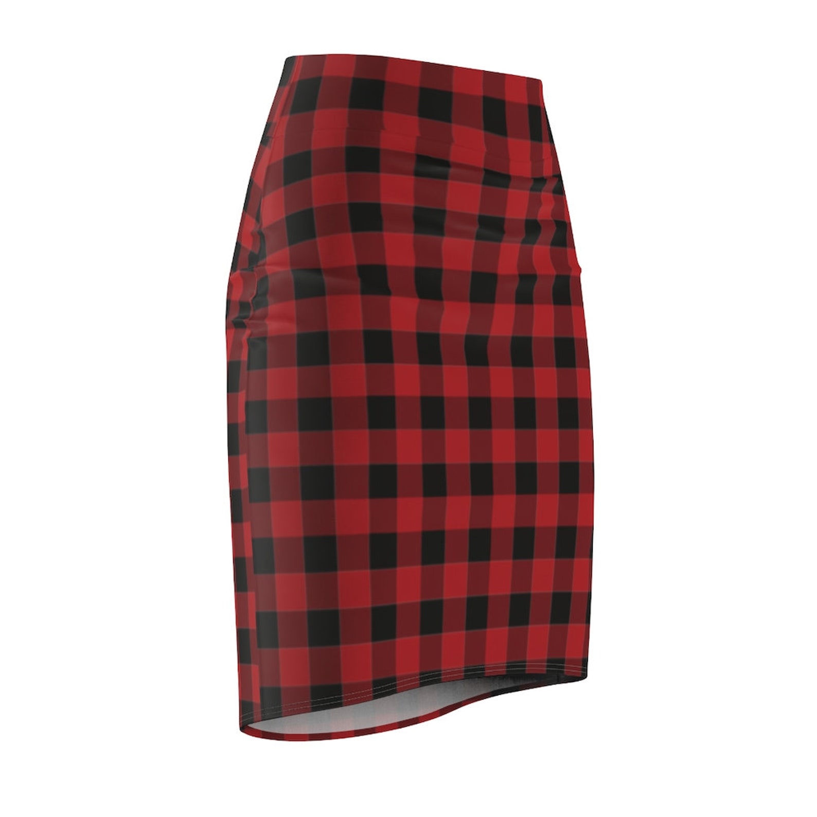 Buffalo Plaid Blue Print Women's Skirt