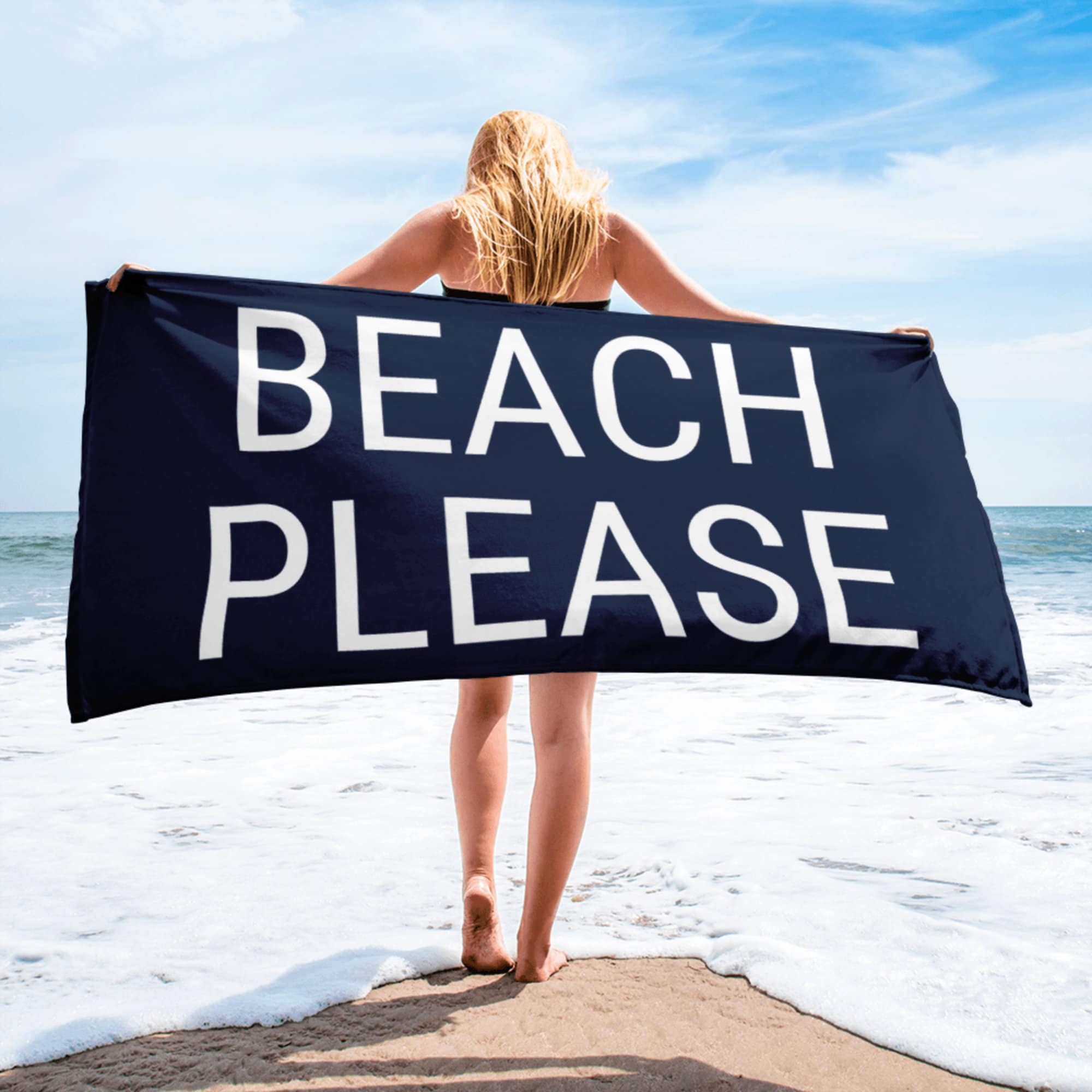 Beach Please Beach Towel Beach Towel For Women Funny Beach Etsy