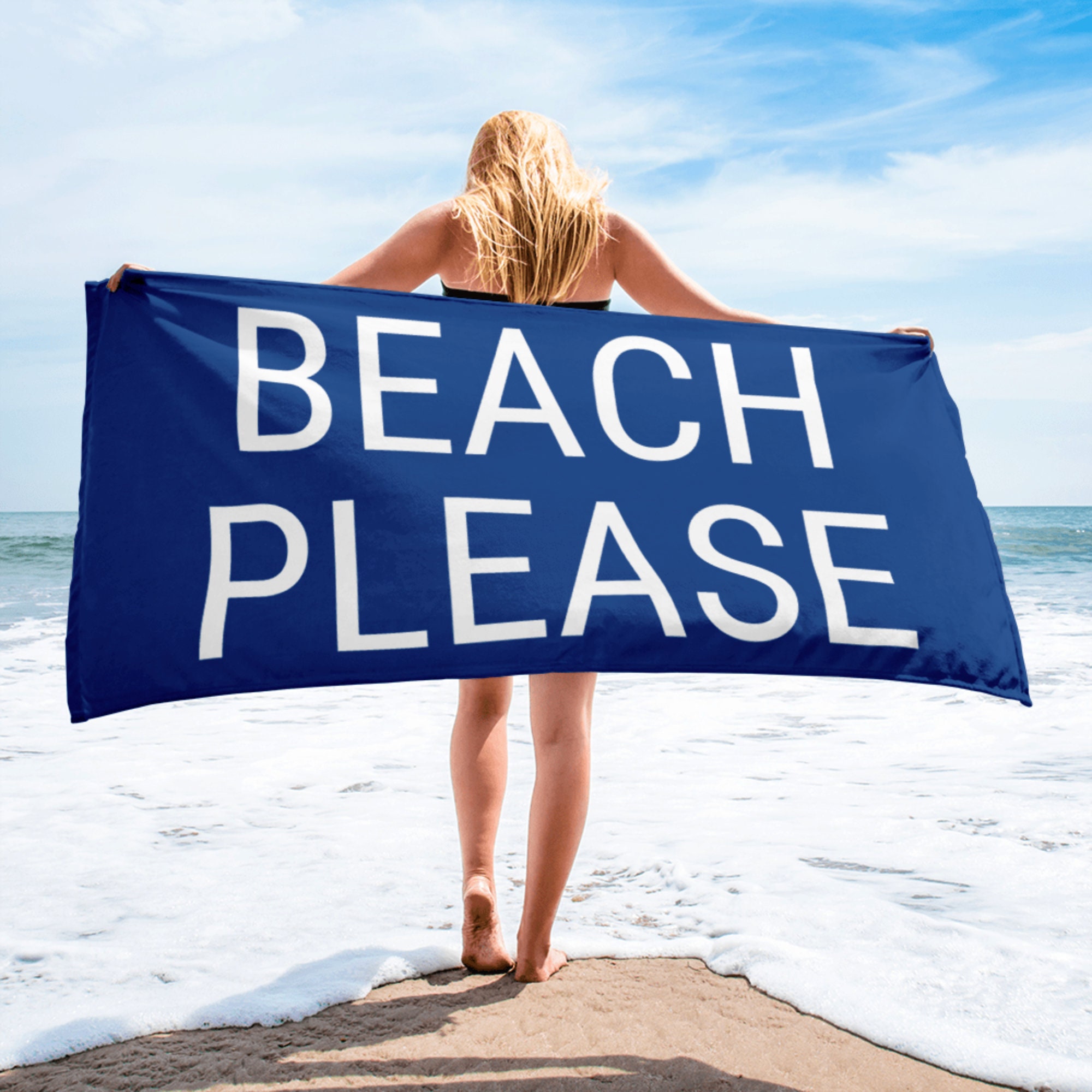Beach Please Beach Towel Beach Towel For Women Funny Beach Etsy