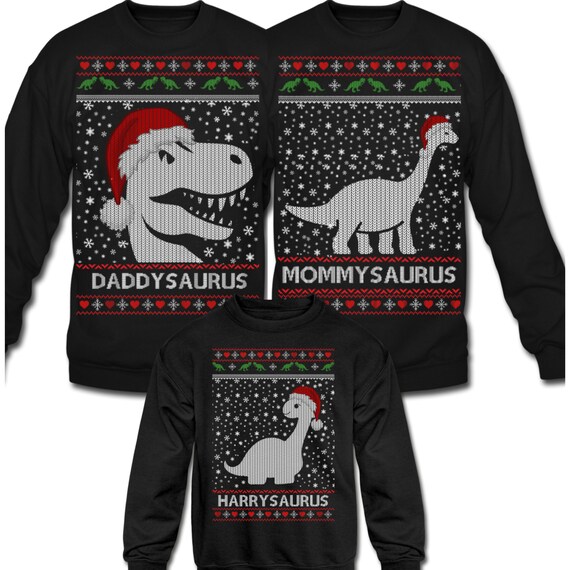 family matching ugly christmas sweaters