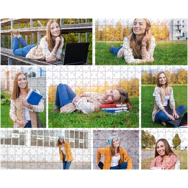 Photo Collage Puzzle, Personalized Puzzle Adult, Personalized Photo Puzzle 500 Pieces, Personalized Jigsaw Puzzle