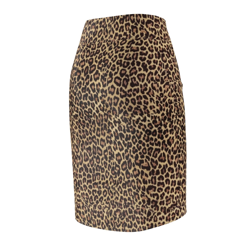 Leopard Print Skirt Animal Print Skirt Pencil Skirt High - Etsy