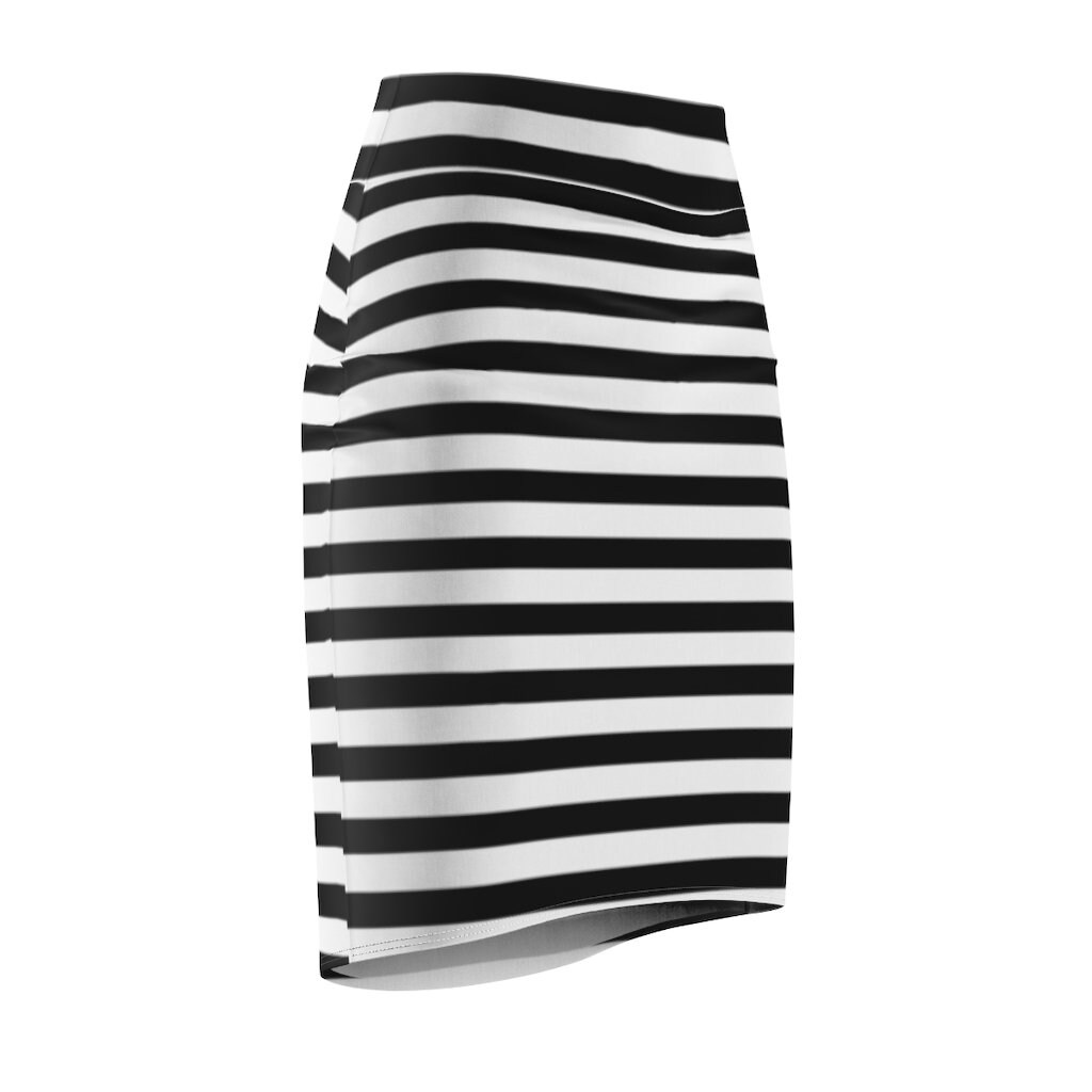 Pencil Skirt High Waisted Skirt for Women Black and White - Etsy