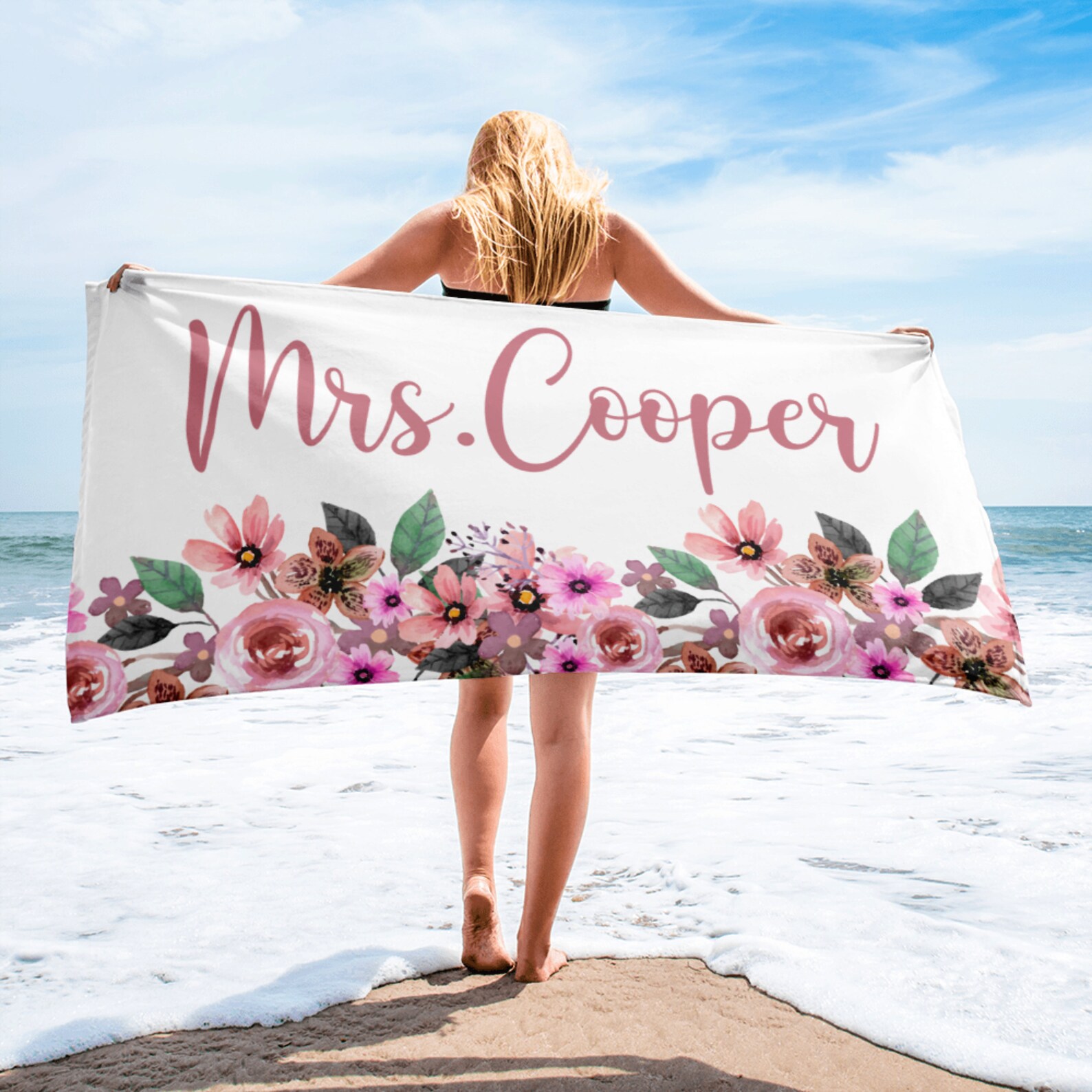 Bride Beach Towel Beach Wedding Towel Future Mrs Beach Etsy