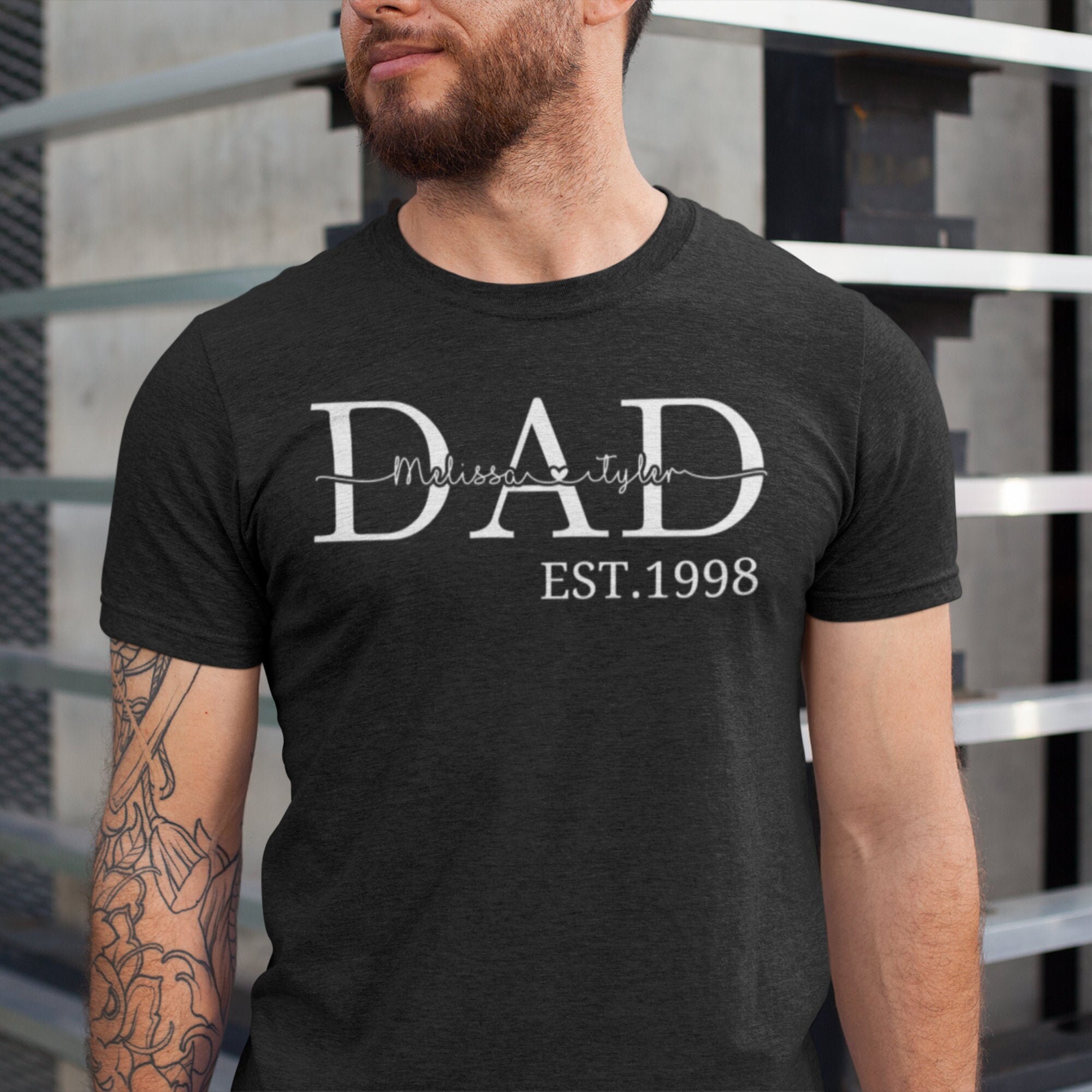 Custom Dad Shirt Personalized Dad Shirt Father's Day Gift Etsy