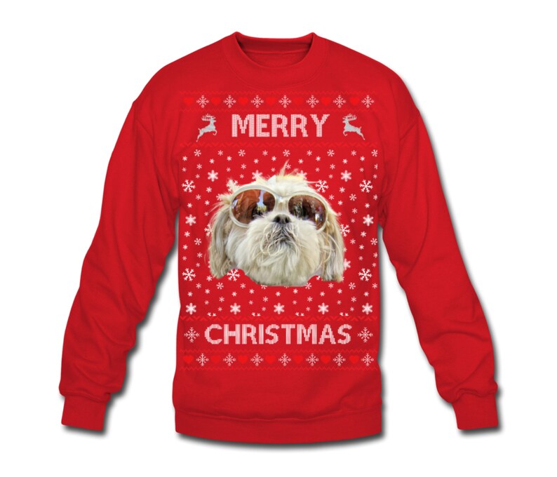 Ugly Christmas Sweater Custom Face Sweatshirt Dog Sweater Etsy