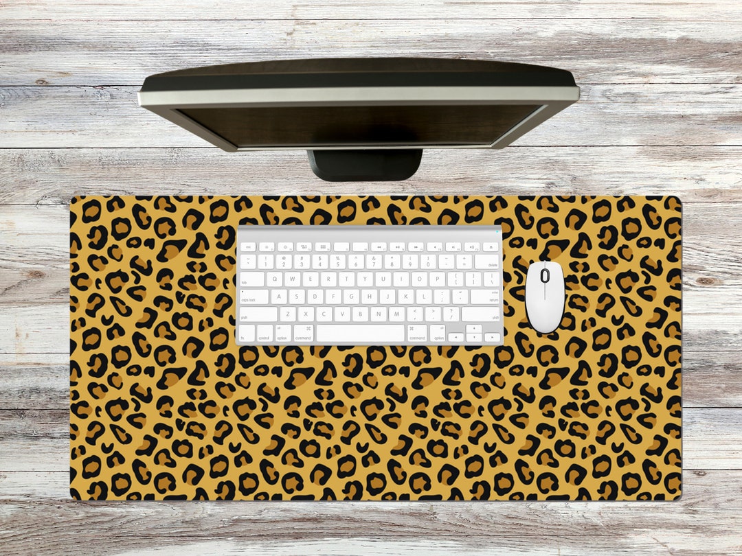 Leopard Print Desk Mats Large Desk Mat Cute Desk Mat Animal Etsy