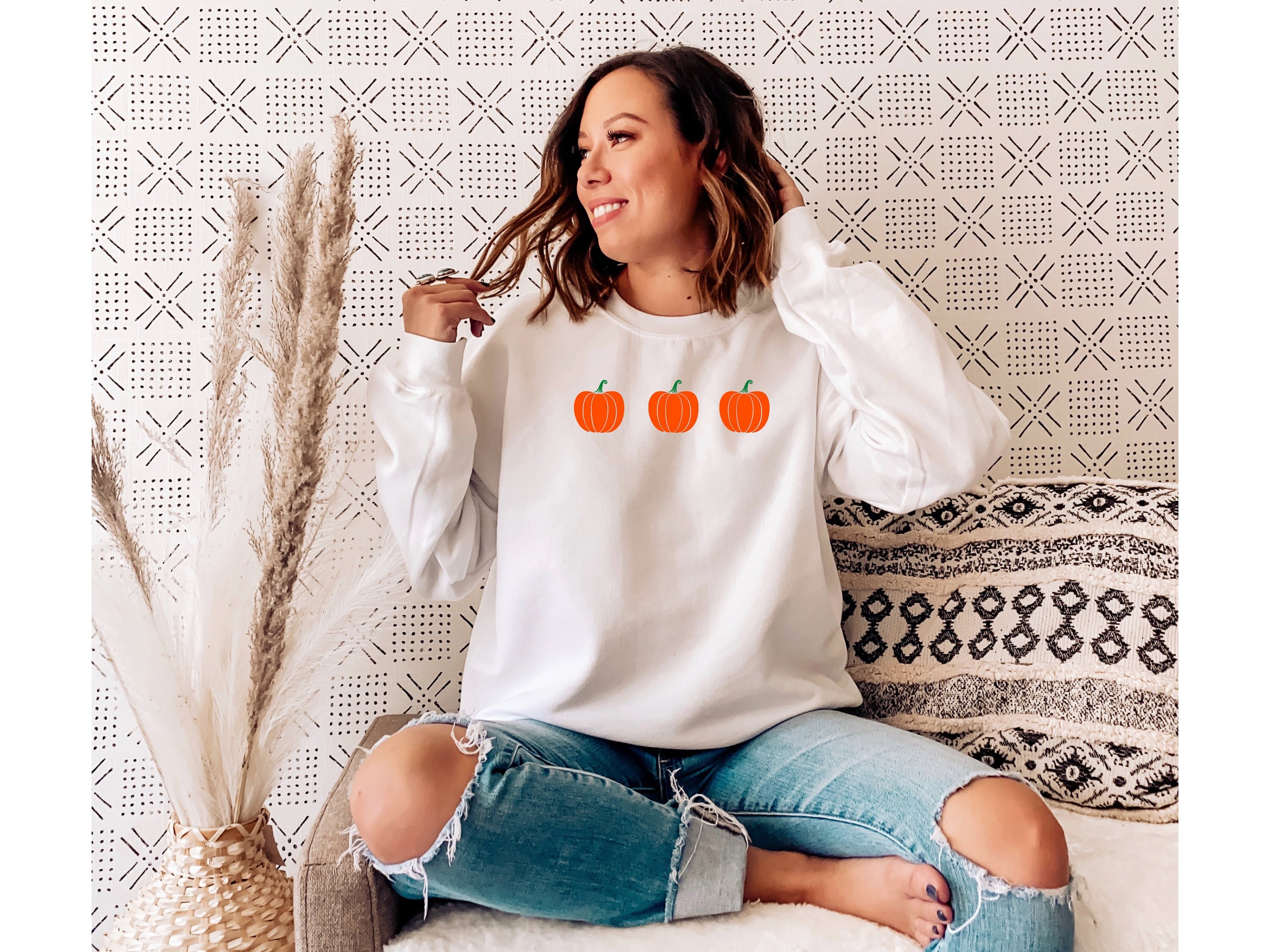 Fall Sweatshirt Women Fall Crewneck Sweatshirt Fall Sweater Etsy