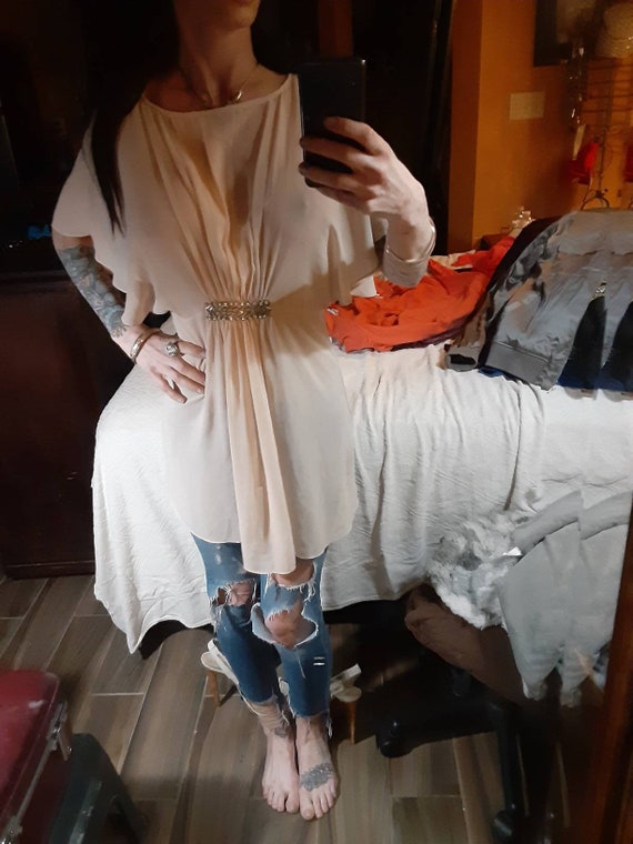 Sheer beaded skirt