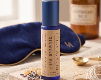 Roll-on de aceite esencial para dormir, mezcla para un sueño profundo, roll-on de lavanda e incienso, regalo de boticario moderno