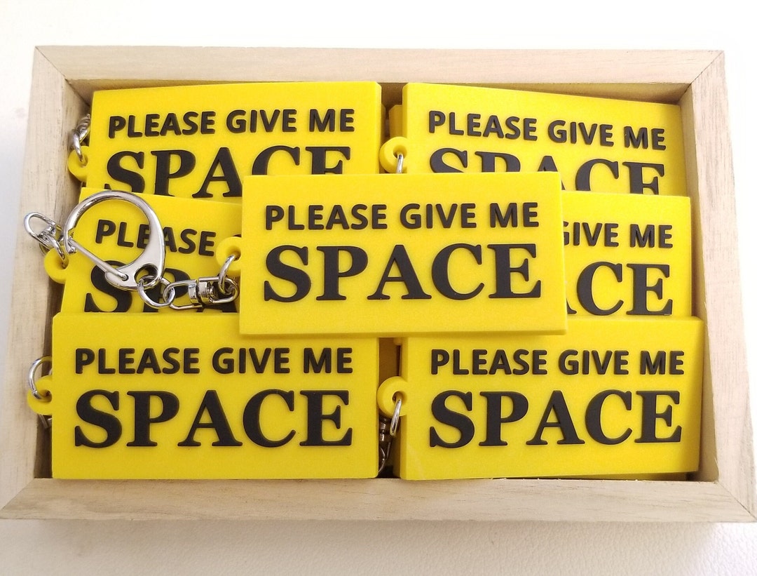 Please Give Me Space Dog Vest PVC Rubber Keychain 2.5in Etsy
