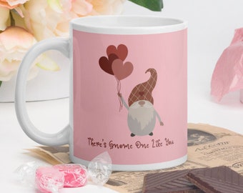 Lindo Gnomo Valentine's Day Coffee Mug / Cute Valentines Day Mug / Cute Valentines Cup / Funny Valentine's day Coffee Mug