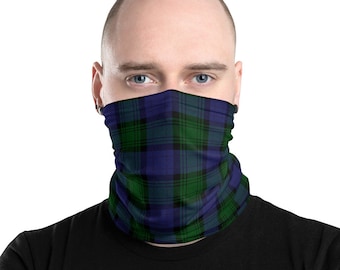 Black Watch Tartan Face Mask | Blackwatch Plaid Cloth Face Mask | Scottish Tartan Face Shield | Washable Face Mask | Reusable Face Mask