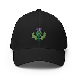 Scottish Thistle Structured Twill Cap | Scottish Thistle Baseball Cap | Thistle Flower of Scotland Celtic Heritage Hat