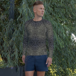 Chainmail Men&#39;s Rash Guard | Medieval Armor long-sleeve shirt | Knight&#39;s Armor shirt | Renaissance Faire shirt