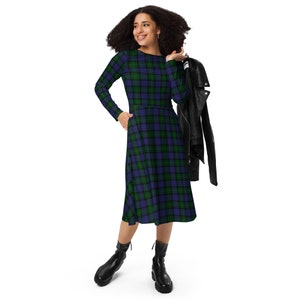 blue and green plaid dress women Monster High Frankie Stein Dress for Adults main image 1