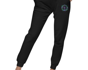 Schotse distel met ongebreidelde leeuw Unisex fleece joggingbroek | Schotse distel en leeuw joggingbroek | Thistle en Lion Celtic Heritage-broek
