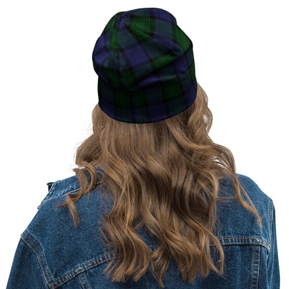 Print Beanie Blackwatch Plaid - Etsy