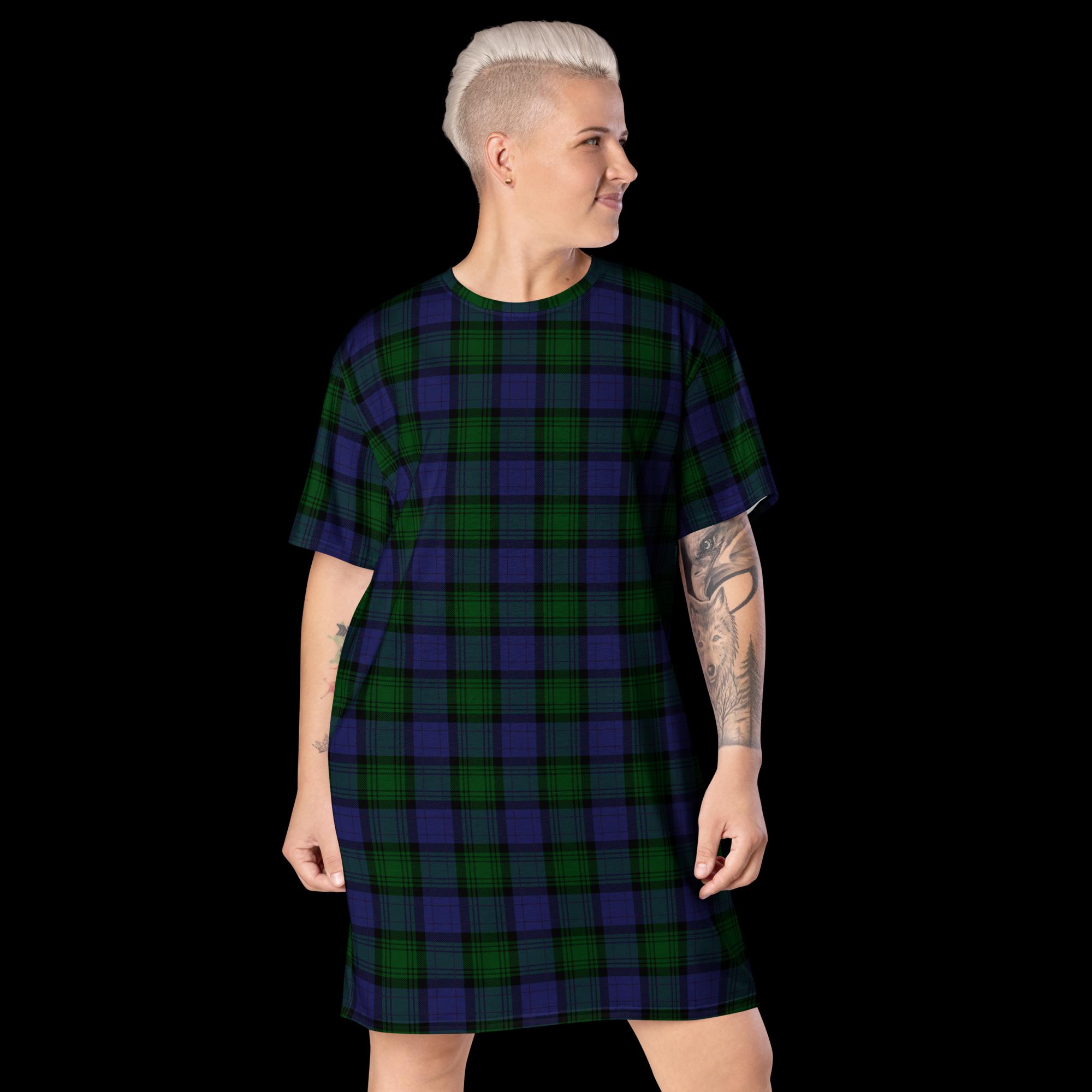 Black Watch Tartan T-shirt dress | Blackwatch Plaid T-shirt dress | Scottish Tartan T-shirt dress Black Watch Tartan T-shirt dress | Blackwatch Plaid T-shirt dress | Scottish Tartan T-shirt dress