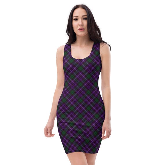 Purple Plaid All-over Print Bodycon Dress | Purple and Green Plaid Tank Dress | Scottish Tartan Bodycon Dress - Etsy Purple Plaid All-over Print Bodycon Dress | Purple and Green Plaid Tank Dress | Scottish Tartan Bodycon Dress - Etsy