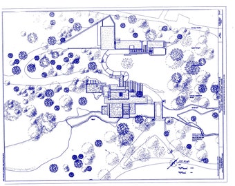 022 Frank Lloyd Wright Atelier Blueprint Plan