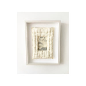 Somewhere I Don’t Know When - Framed Mixed Media Textile Artwork - Contemporary Quilt