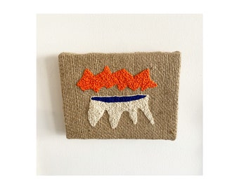 Bang Bang / Two - Wool Embroidery on Stretched Jute