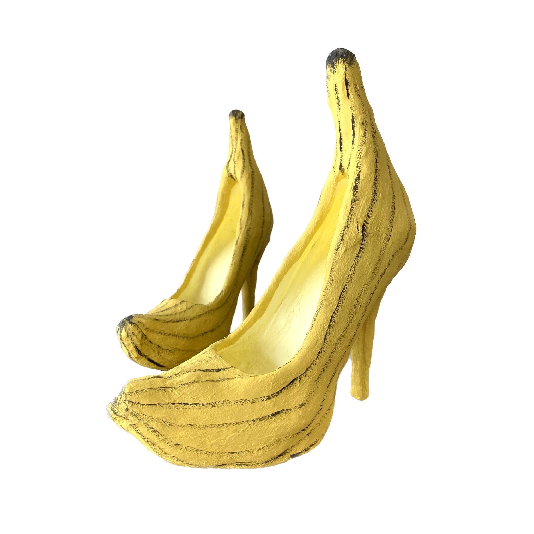 Banana Shoes - Mixed Media Sculpture - Etsy