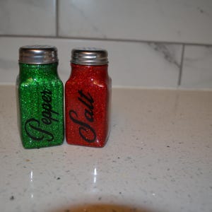 Glittered Salt and Pepper Shakers