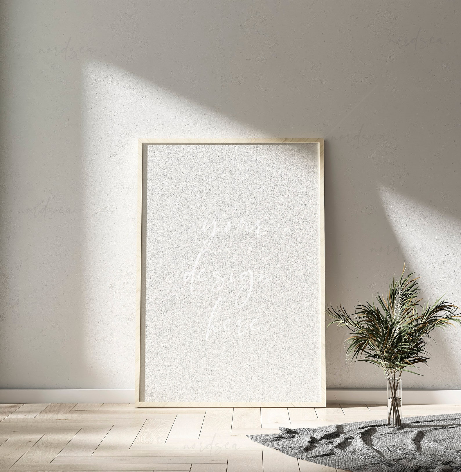 Sunny Day Frame Mockup JPG Modern Interior Mockup Interior