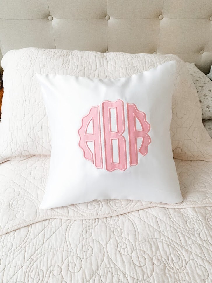 etsy monogram pillow
