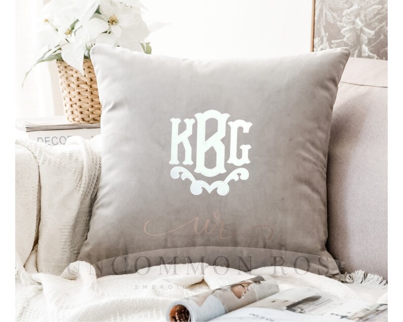 Monogrammed Velvet Nursery Pillow Custom Nursery Pillow Etsy
