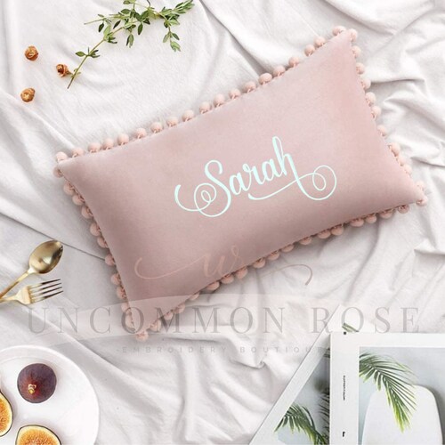 Sailboat Monogrammed Velvet Nursery Pillow Custom Nursery Etsy