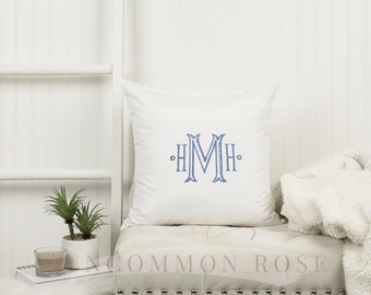 monogrammed pillows etsy