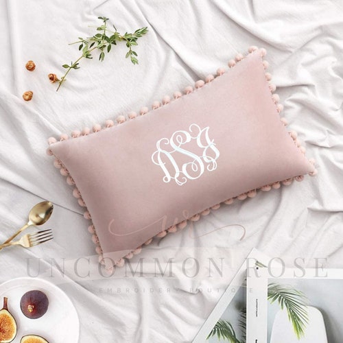 Sailboat Monogrammed Velvet Nursery Pillow Custom Nursery Etsy