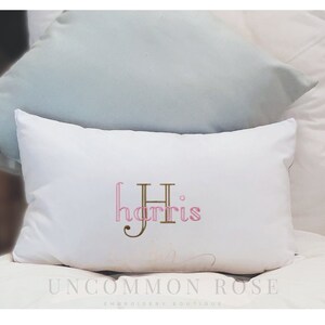 Lumbar Personalized Pillow, Custom Nursery Pillow, Monogram Pillow, Personalized name pillow, Monogrammed Decor, Teen Monogrammed Pillow
