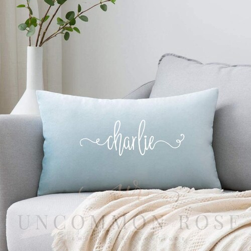 Sailboat Monogrammed Velvet Nursery Pillow Custom Nursery Etsy